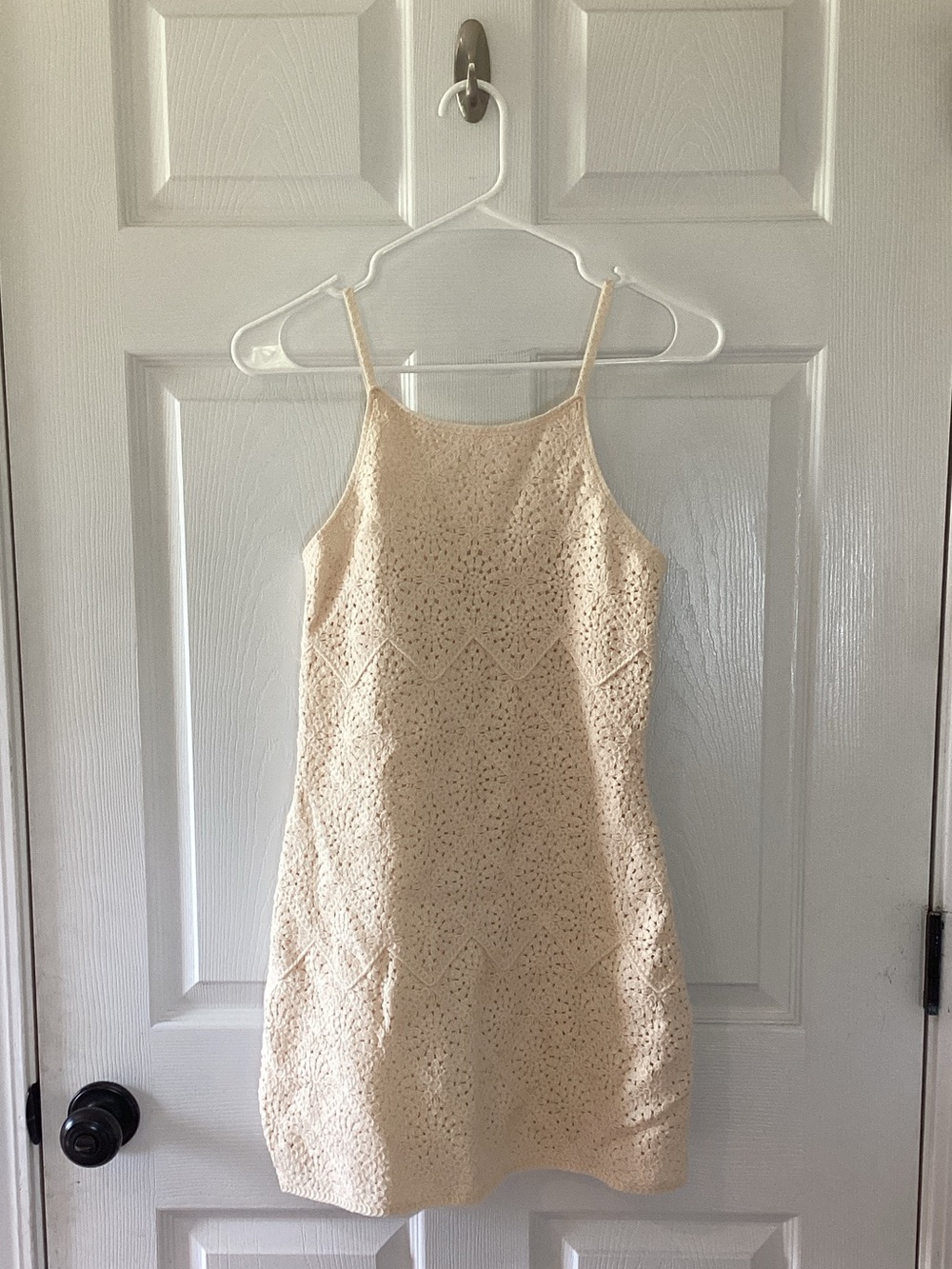 Chelsea & Violet Cream Lace-Trim Camisole Dress